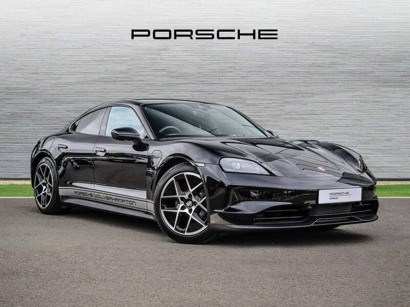 Jet black metallic Used 2024 Porsche Taycan Sedan | £71,990 (Super price) - Image 1/4