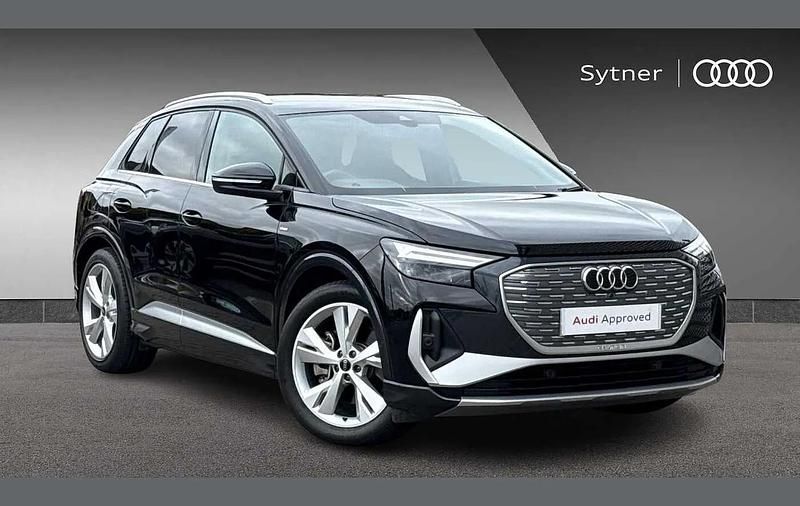 Black Used 2023 Audi Q4 e-tron S-Line SUV | £34,250 - Image 1/4