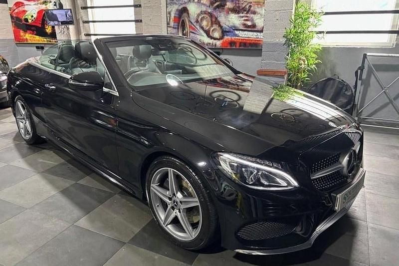 Black Used 2017 Mercedes C250 AMG line Cabriolet | £17,995 (Fair price) - Image 1/1