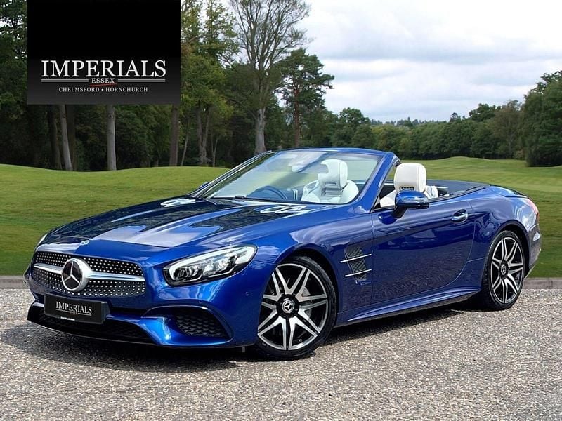 Blue Used 2017 Mercedes SL400 AMG line Cabriolet | £34,948 (Expensive) - Image 1/4