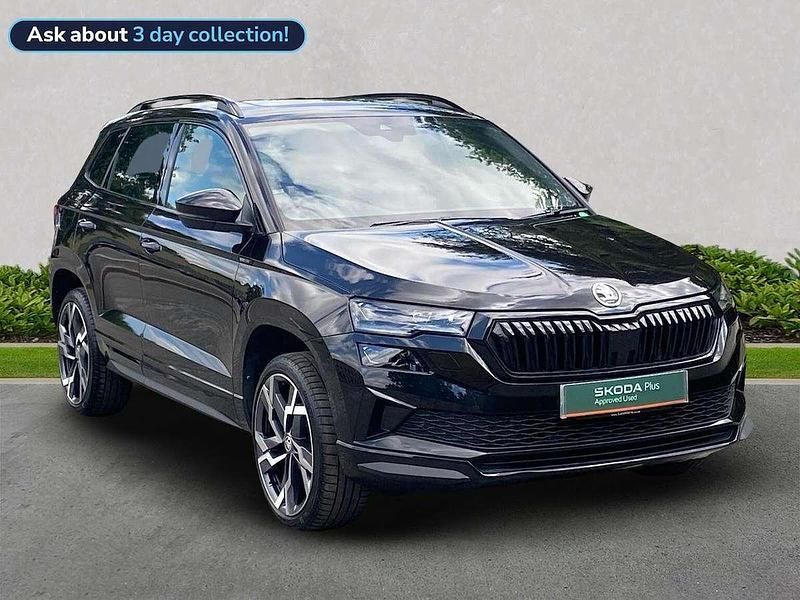 Black Used 2024 Skoda Karoq SportLine SUV | £25,813 (Fair price) - Image 1/4