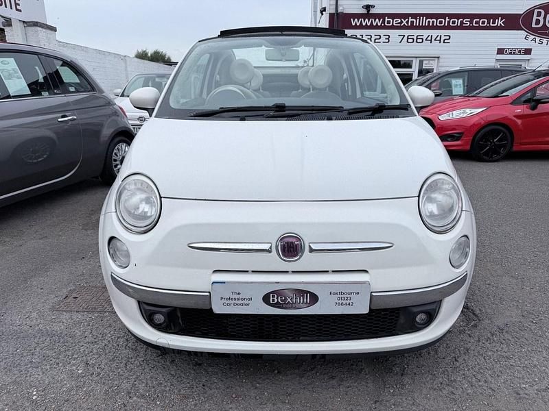 Used Fiat 500 Lounge 2012 White Cabriolet