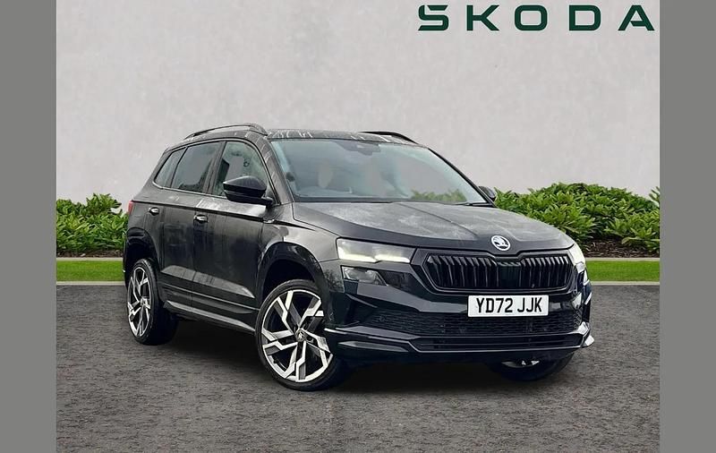 Black Used 2022 Skoda Karoq SportLine SUV | £22,495 (Fair price) - Image 1/4