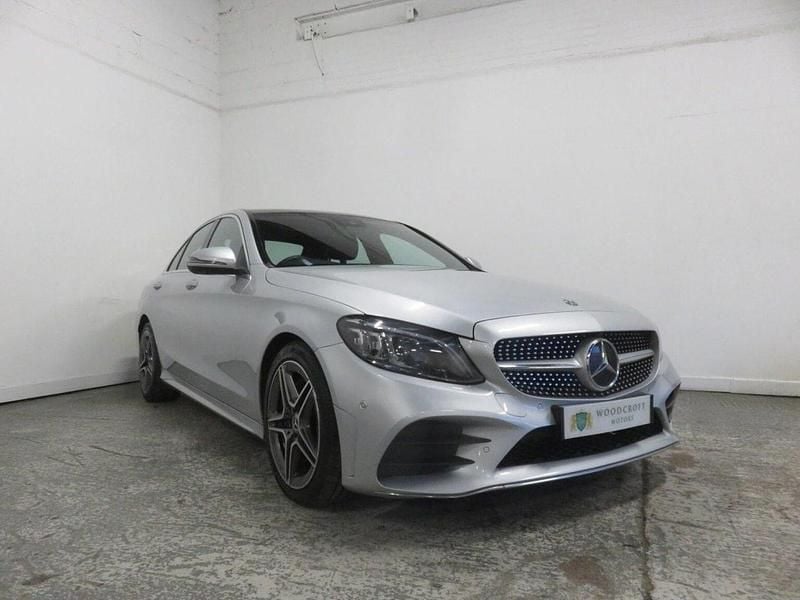 Silver Used 2018 Mercedes C220 AMG line Sedan | £17,995 (Expensive) - Image 1/3