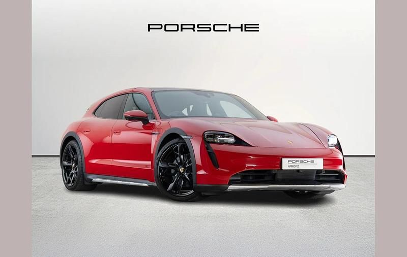 Red Used 2022 Porsche Taycan Cross Turismo Estate | £55,990 (Fair price) - Image 1/4