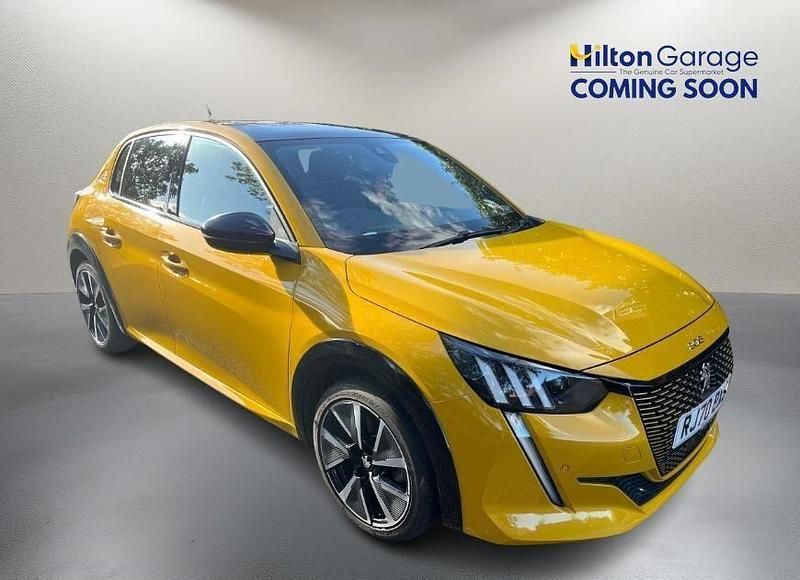 Yellow Used 2020 Peugeot e-208 GT-line Hatchback | £11,100 (Fair price) - Image 1/1