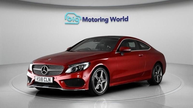 Used Mercedes C250 AMG line 204 HP (150 kW) 2018 Red Coupe
