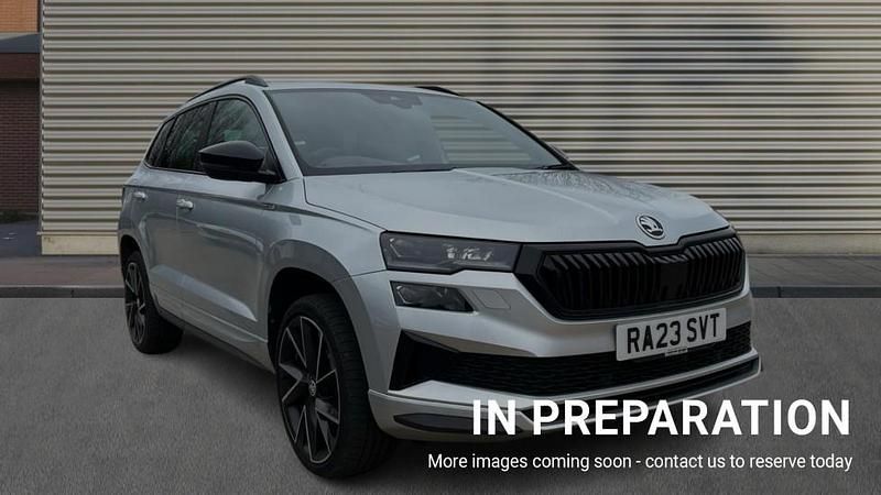 Used Skoda Karoq SportLine 150 HP (110 kW) 2023 Brilliant silver metallic SUV