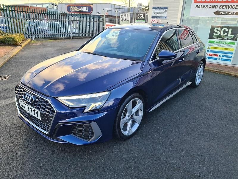 Used Audi A3 S-Line 150 HP (110 kW) 2022 Blue Hatchback