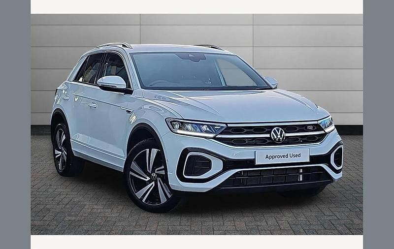 Pure white Used 2025 VW T-Roc R-line SUV | £27,395 (Fair price) - Image 1/3