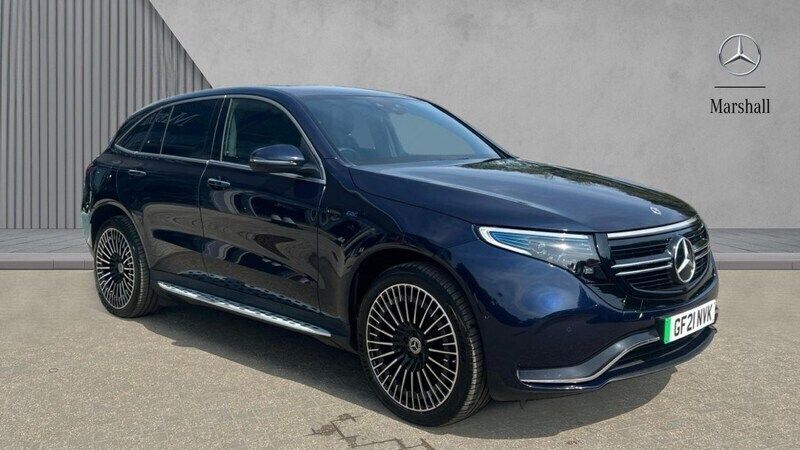 Cavansite blue metallic Used 2021 Mercedes EQC400 AMG Line Premium SUV | £23,480 (Expensive) - Image 1/4