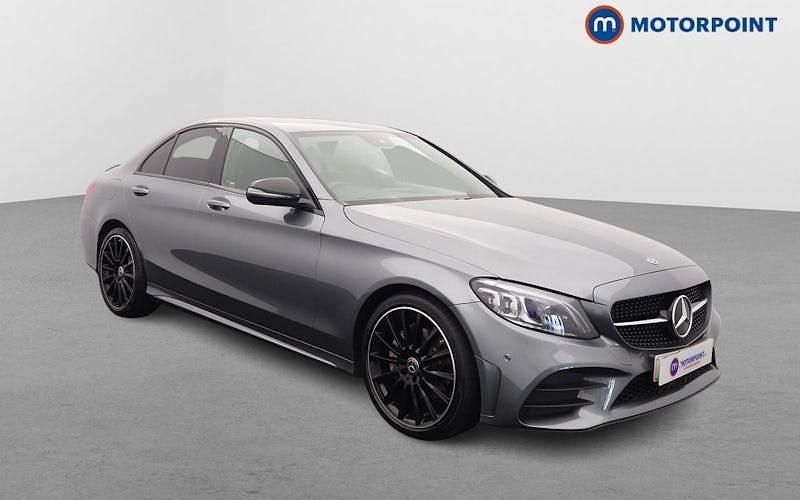 Grey Used 2021 Mercedes C220 AMG line Sedan | £20,749 (Fair price) - Image 1/4