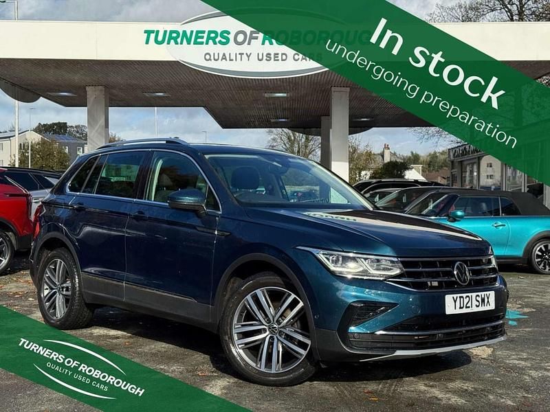 Blue Used 2021 VW Tiguan Elegance SUV | £24,300 (Fair price) - Image 1/4