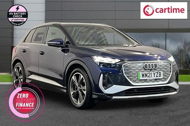 Blue Used 2021 Audi Q4 e-tron Advanced SUV | £20,400 (Fair price) - Image 1/4