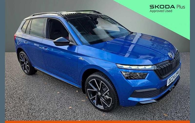 Race blue metallic Used 2024 Skoda Kamiq Monte Carlo SUV | £20,395 (Fair price) - Image 1/4