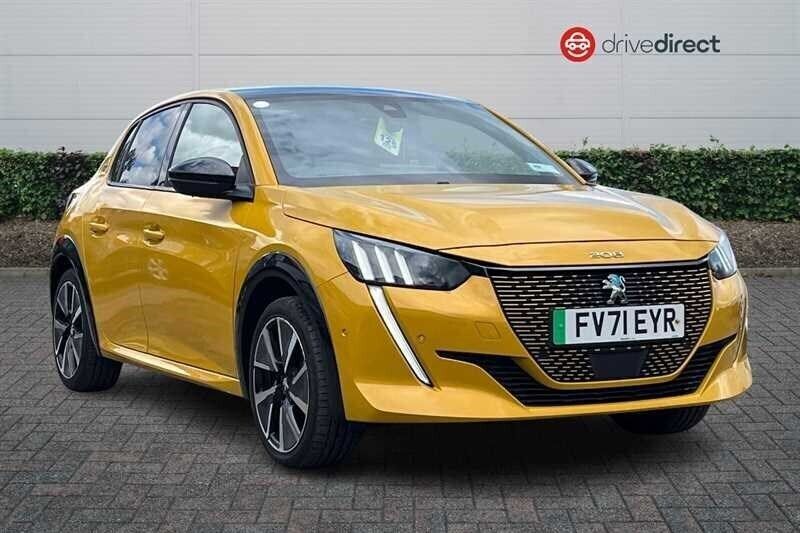 Yellow Used 2021 Peugeot e-208 GTi Hatchback | £11,500 (Fair price) - Image 1/4