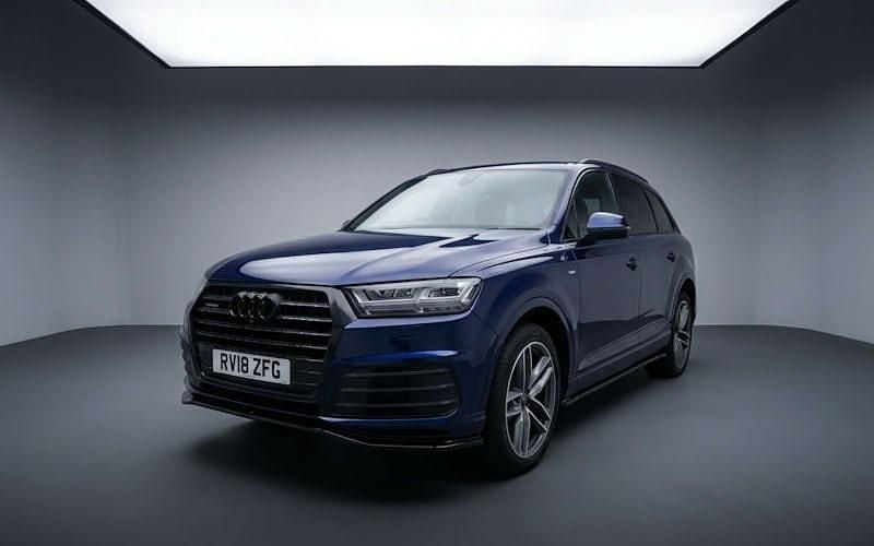 Begagnad Audi Q7 S-Line 272 HK (200 kW) 2018 Blå SUV