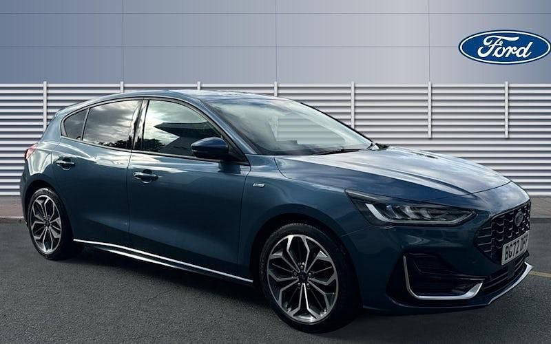 Blue Used 2022 Ford Focus ST-Line Hatchback | £16,787 (A bit pricey) - Image 1/4
