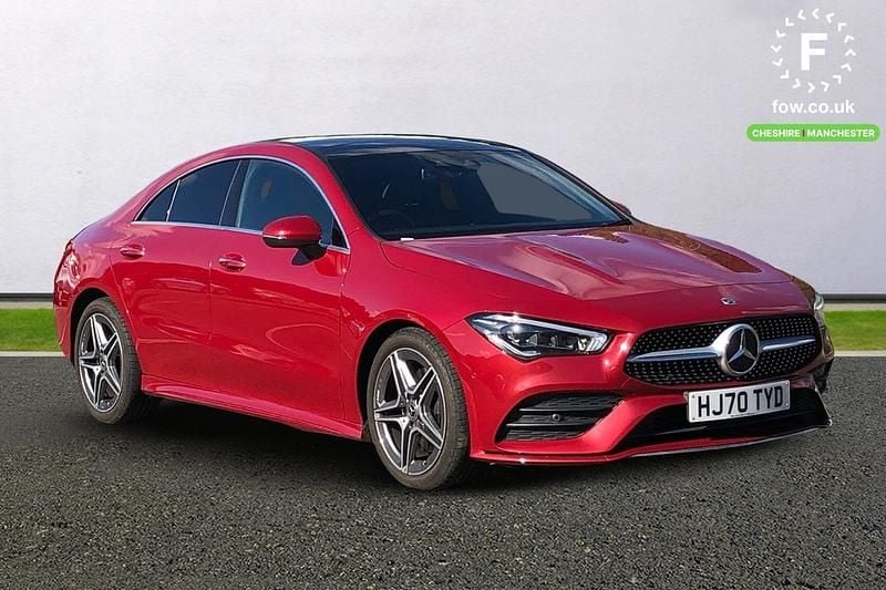 Red Used 2020 Mercedes CLA200 AMG Line Premium Plus Coupe | £21,299 (Fair price) - Image 1/4