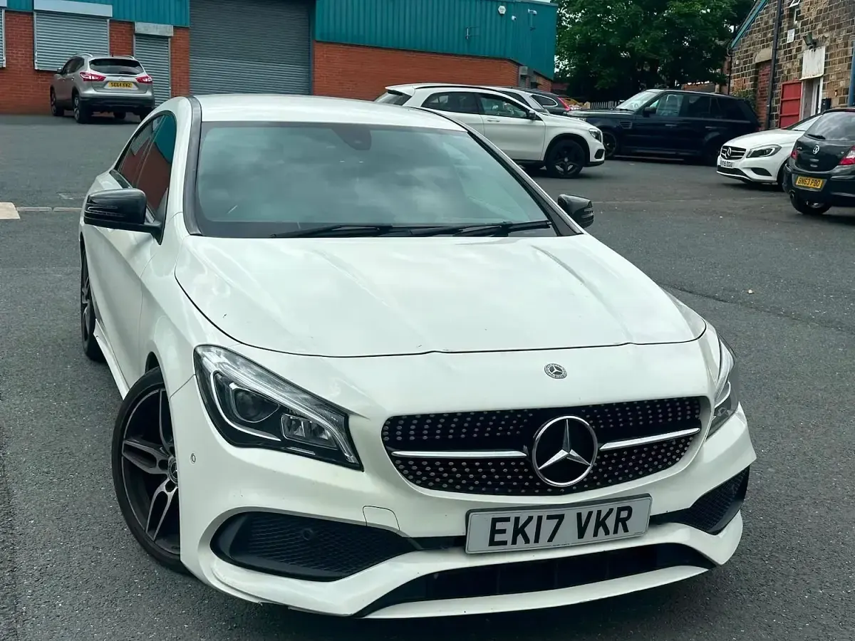 Used Mercedes CLA220 AMG line 177 HP (130 kW) 2017 White Coupe