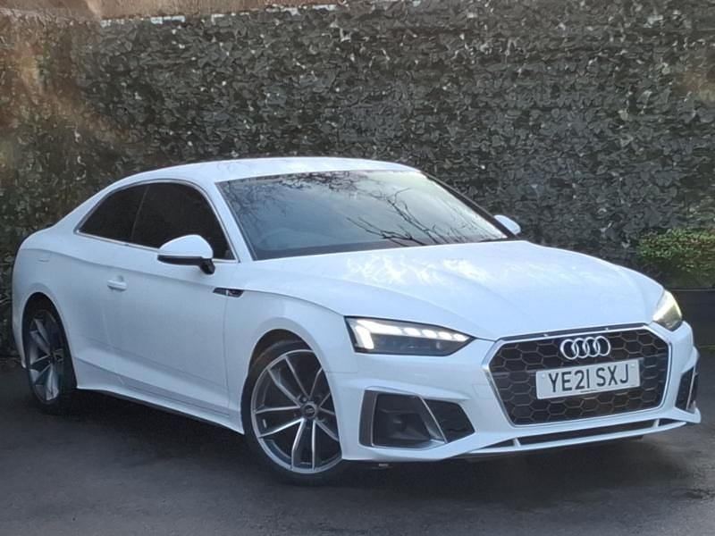 Used Audi A5 S-Line 163 HP (119 kW) 2021 White Coupe
