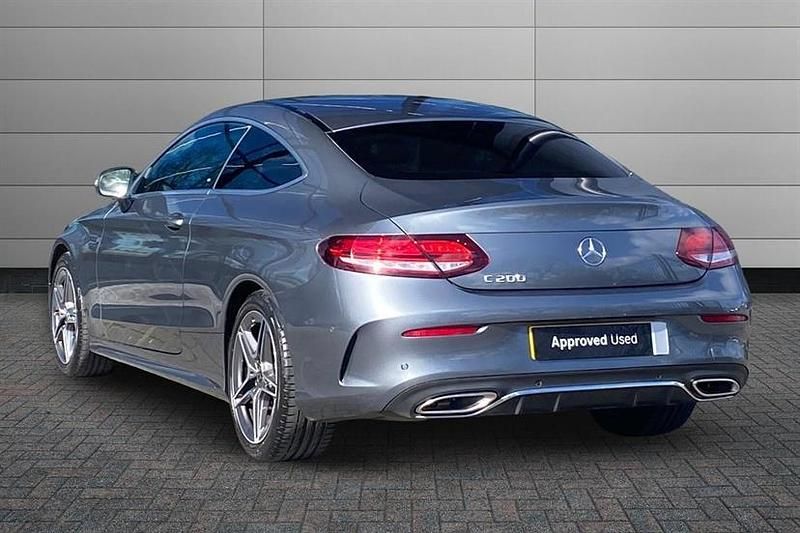 Used Mercedes C200 AMG line 184 HP (135 kW) 2022 Selenite grey Coupe