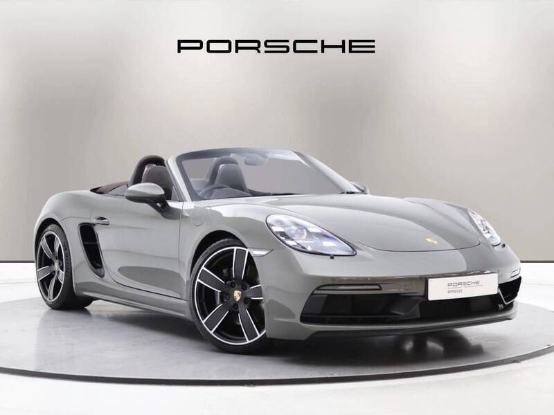 Aventurine green metallic Used 2023 Porsche 718 Boxster GTS | £70,950 (Expensive) - Image 1/4