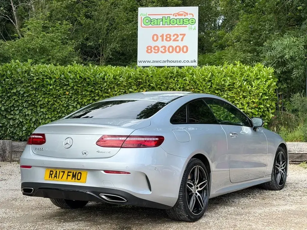 Used Mercedes E400 AMG Line Premium 333 HP (244 kW) 2017 Silver Coupe