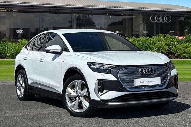 White Used 2024 Audi Q4 Sportback e-tron S-Line SUV | £35,980 - Image 1/4