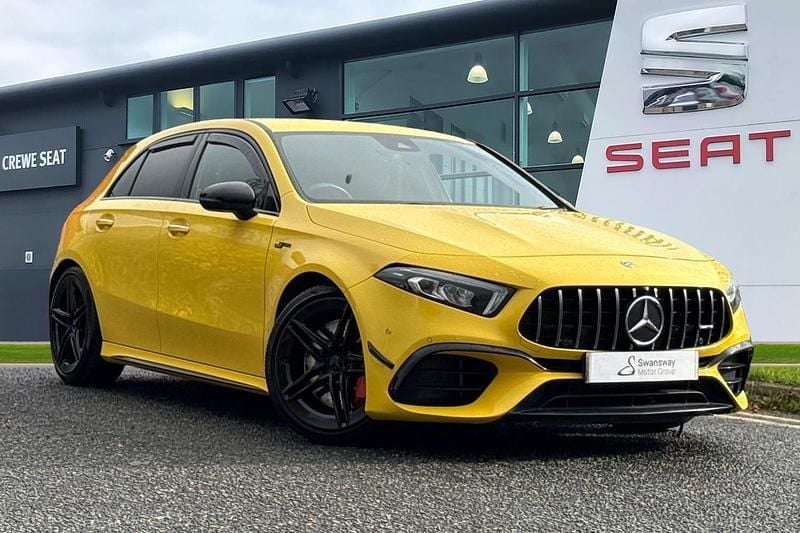 Yellow Used 2020 Mercedes A45 AMG Hatchback | £30,990 (Fair price) - Image 1/4