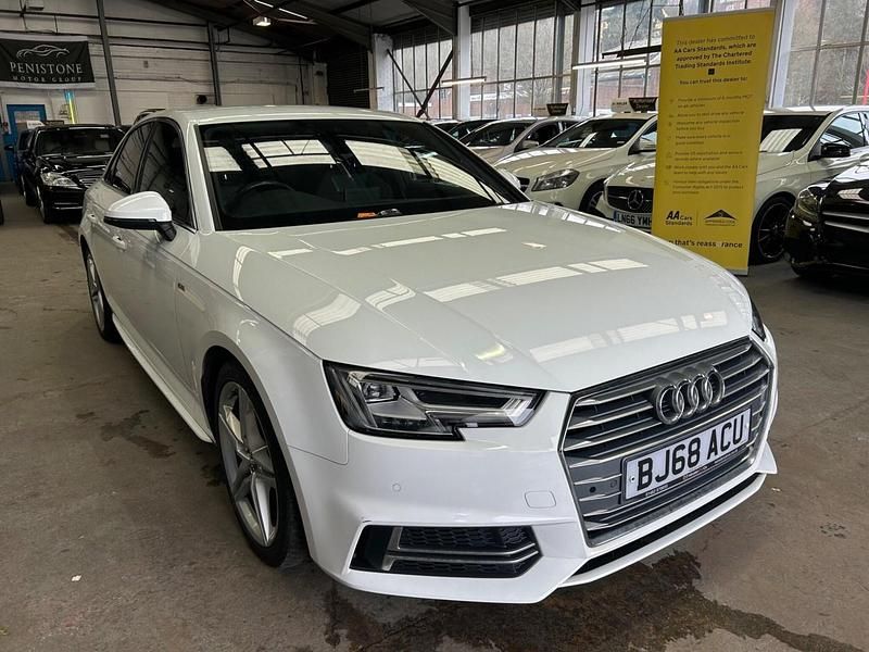Used Audi A4 S-Line 150 HP (110 kW) 2018 White Sedan