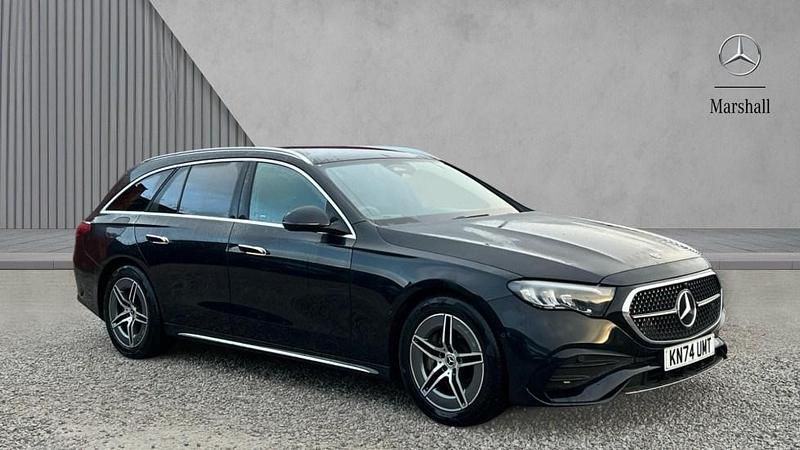 Obsidian black metallic Used 2024 Mercedes E200 AMG line Estate | £36,780 (Fair price) - Image 1/4