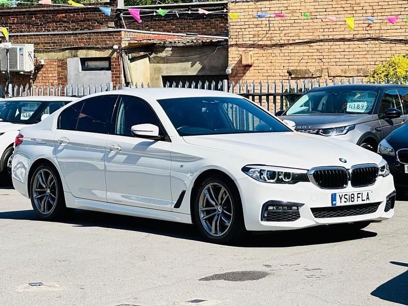 White Used 2018 BMW 520 M Sport Sedan | £16,340 (Good price) - Image 1/4