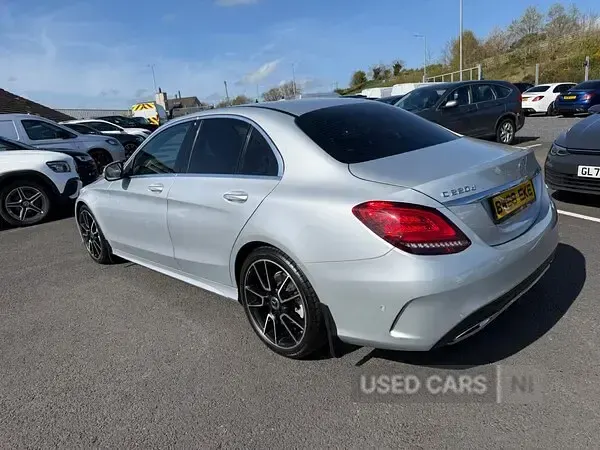 Used Mercedes C220 AMG line 194 HP (142 kW) 2019 Silver Sedan