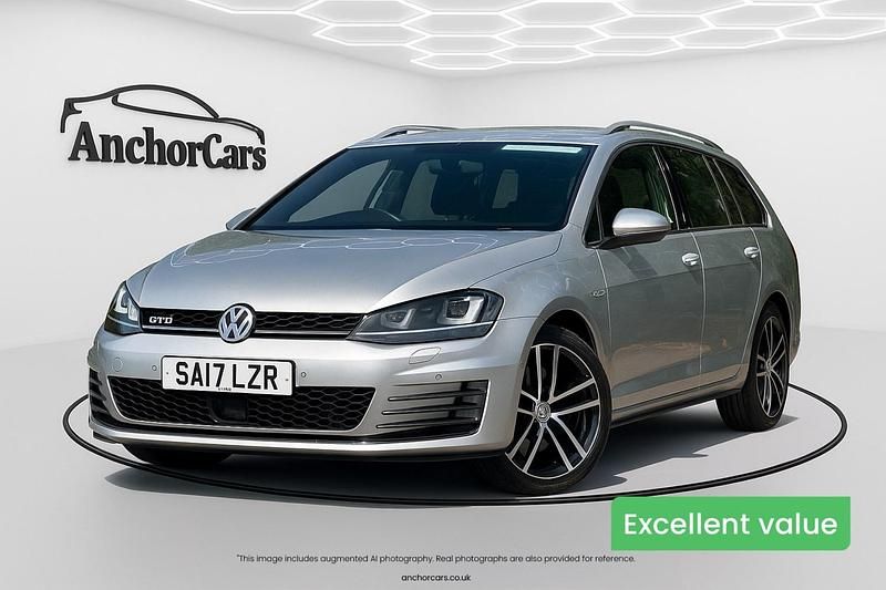 Silver Used 2017 VW Golf VII GTD Estate | £11,590 (Good price) - Image 1/4
