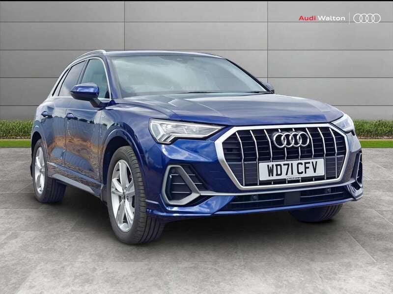 Blue Used 2021 Audi Q3 S-Line SUV | £25,190 (Fair price) - Image 1/4