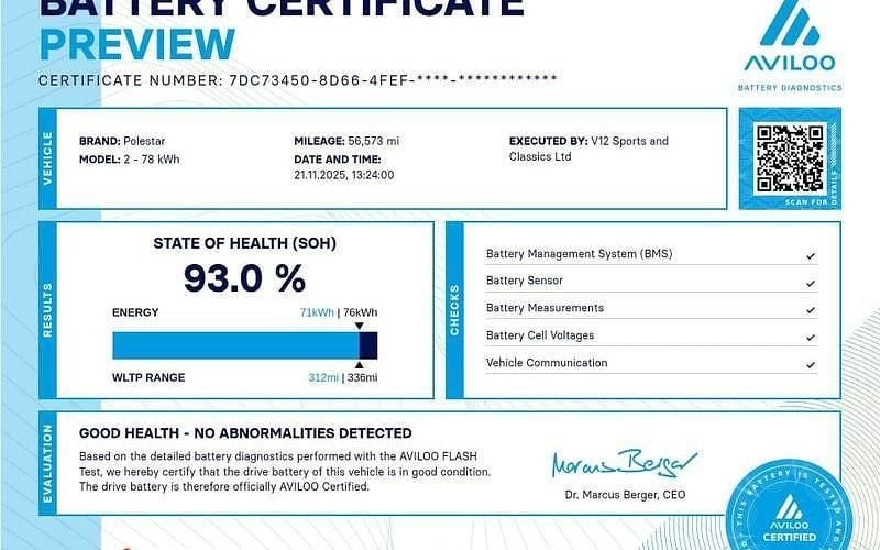 Used Polestar 2 Long Range Dual motor 300 kW (408 HP) 2022 Black Hatchback