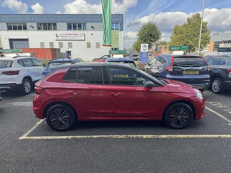Used Skoda Fabia Design Edition 85 HP (62 kW) 2025 Velvet red metallic black magic pearl effect Hatchback