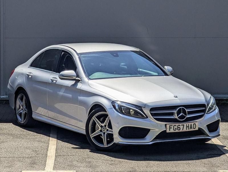 Silver Used 2017 Mercedes C220 AMG line Sedan | £10,995 (Fair price) - Image 1/4