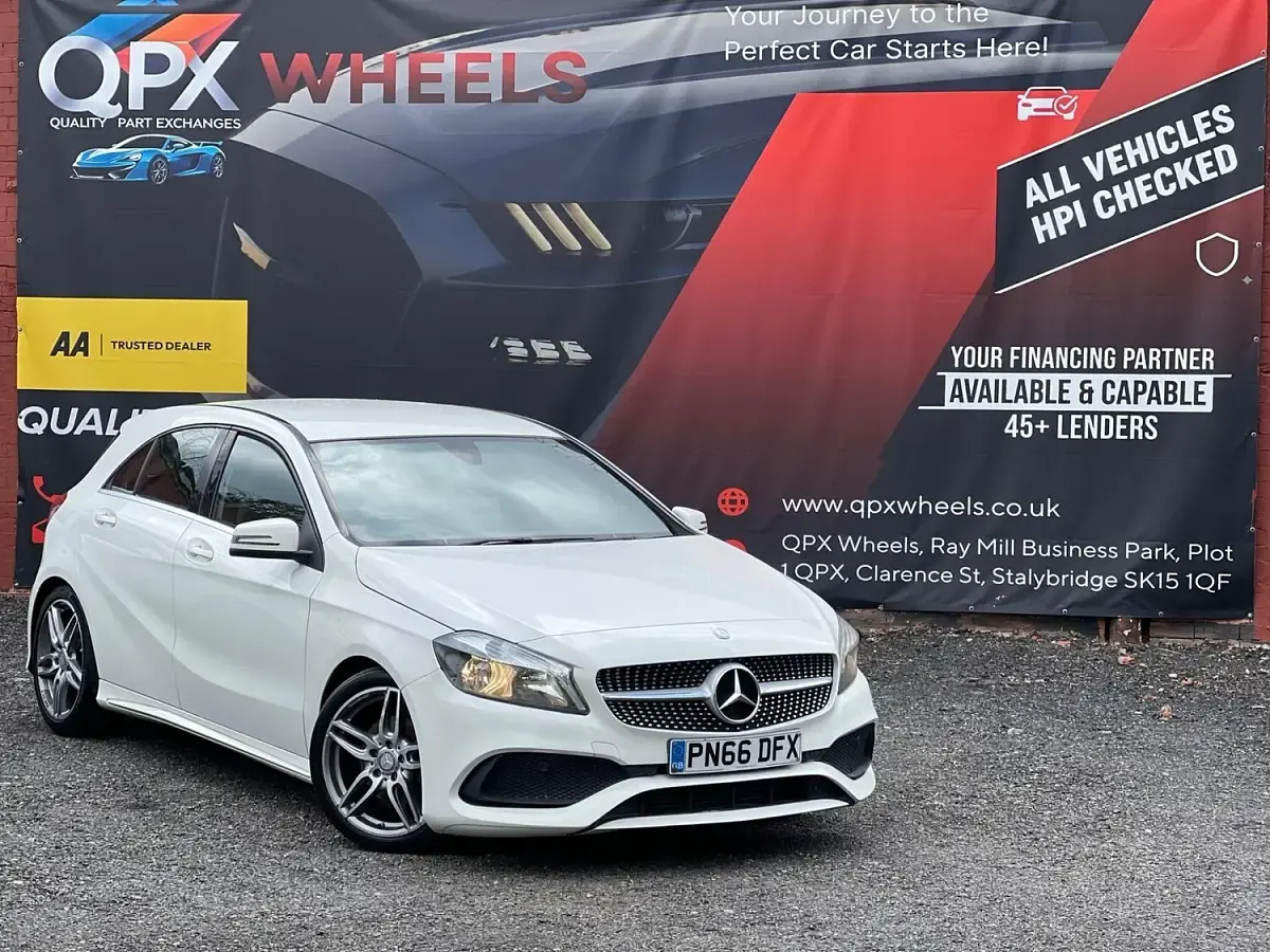 Used Mercedes A180 AMG line 109 HP (80 kW) 2016 White Hatchback