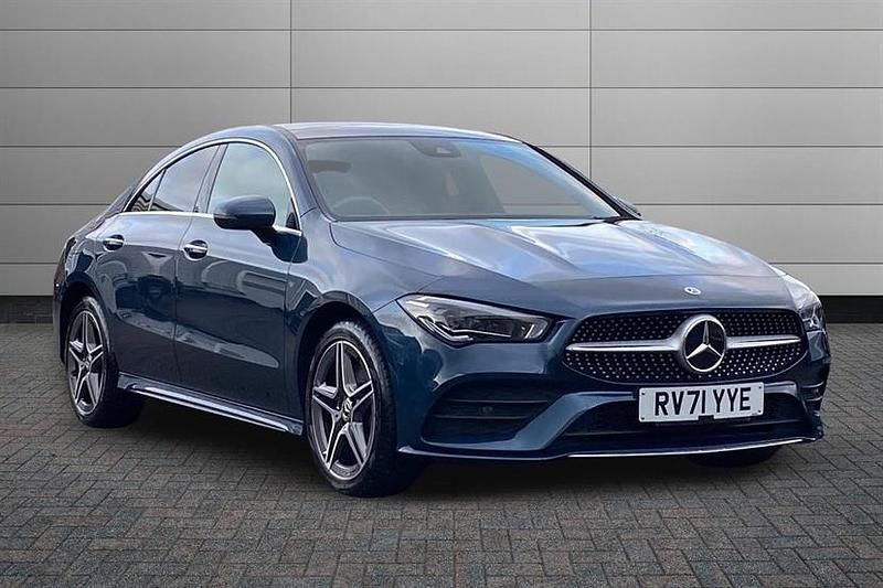 Used Mercedes CLA250e AMG Line Premium Plus 218 HP (160 kW) 2021 Denim blue Sedan