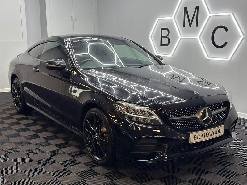 Used Mercedes C220 AMG line 194 HP (142 kW) 2019 Black Coupe