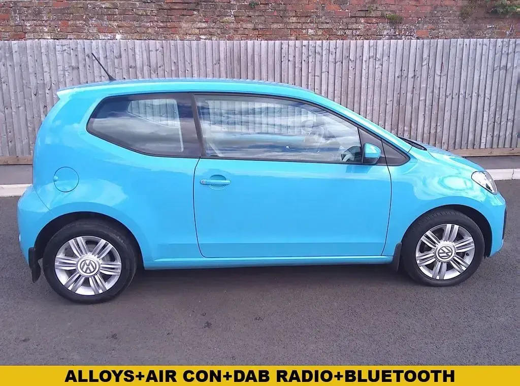 Used VW up! S 75 HP (55 kW) 2019 Teal blue Hatchback