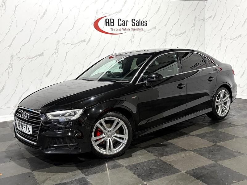 Black Used 2018 Audi A3 S-Line Sedan | £12,299 (Good price) - Image 1/3