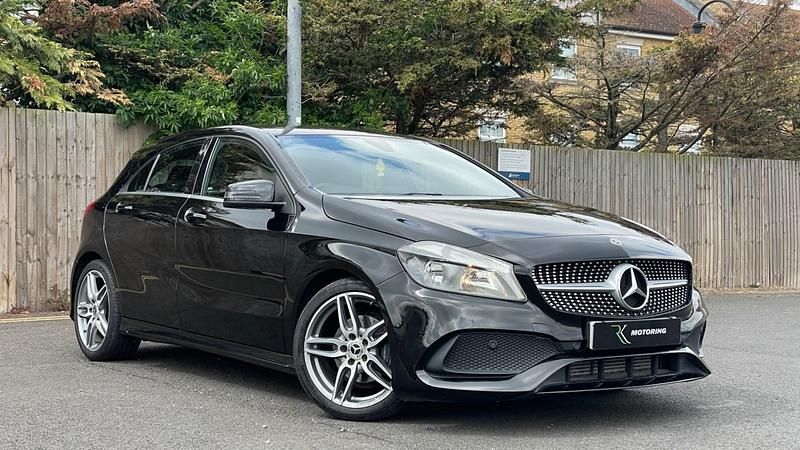 Used Mercedes A160 AMG line 2017 Black Hatchback