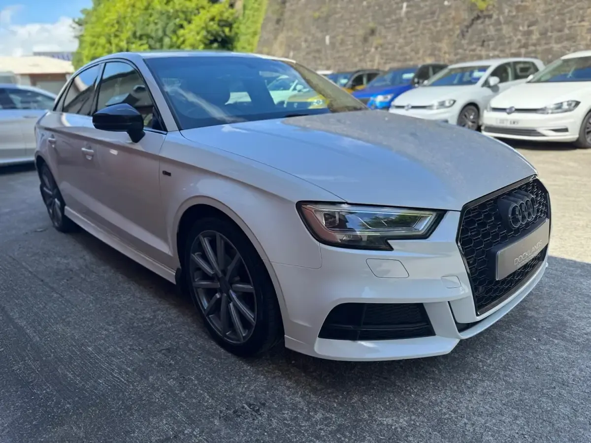 Used Audi A3 Black Edition 150 HP (110 kW) 2018 White Sedan