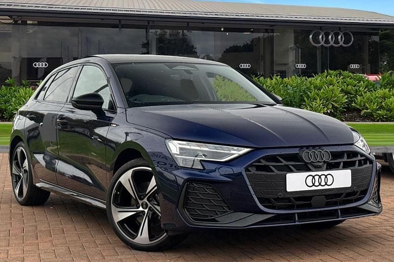 Blue New 2025 Audi A3 Sportback Black Edition Hatchback | £36,980 (Super price) - Image 1/4