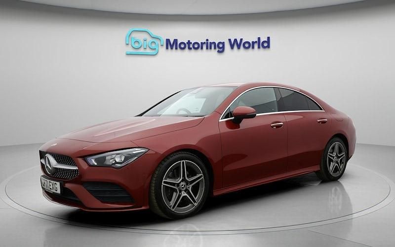 Used Mercedes CLA200 AMG line 163 HP (119 kW) 2021 Red Coupe