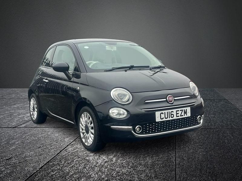 Black Used 2016 Fiat 500 Lounge Hatchback | £4,490 (Good price) - Image 1/4