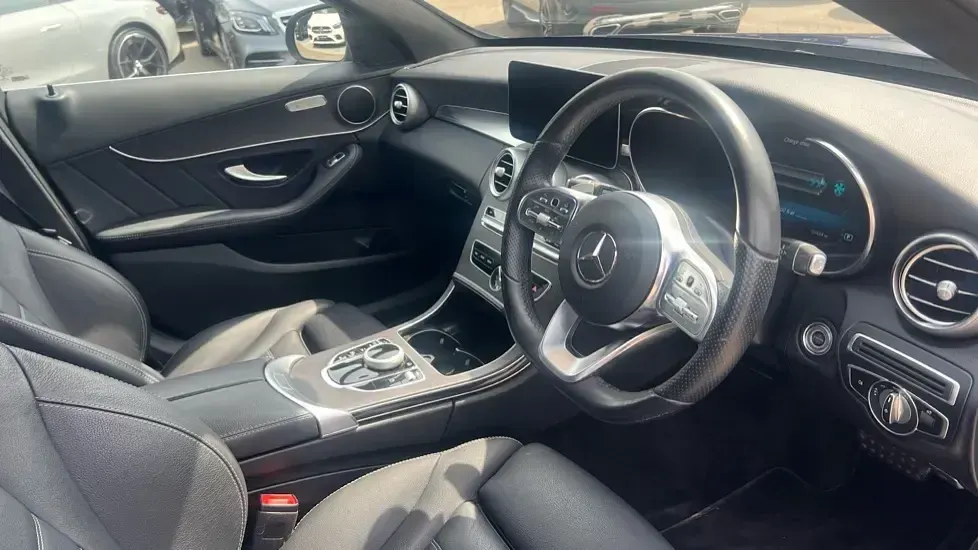 Used Mercedes C300e AMG line 320 HP (235 kW) 2020 Brilliant blue metallic